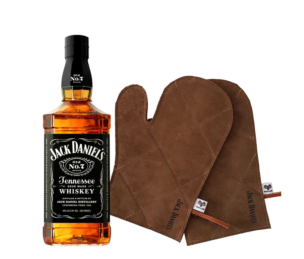 KIT-Parrilla-Jack-Daniel-s-Old-No.-7-750cc----2-guantes-Cuero-Muflon