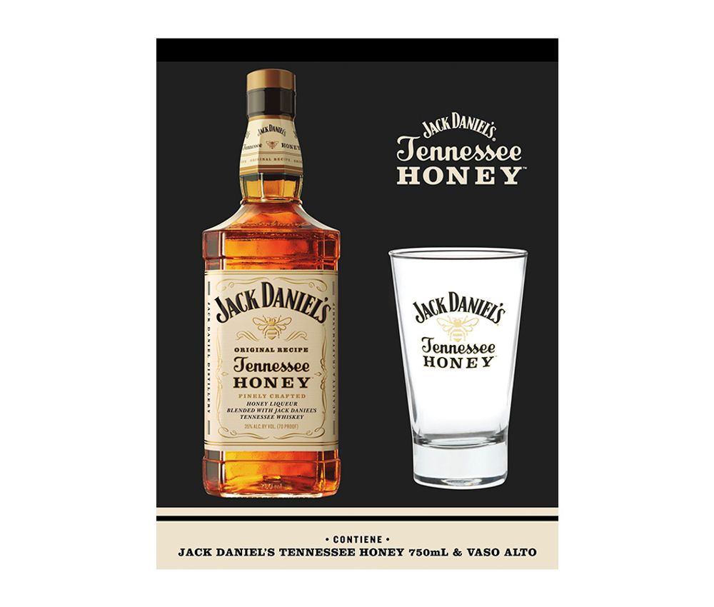 fluctuar componente Prefacio Pack Whiskey Jack Daniel´s Honey 750cc + Vaso - housebar